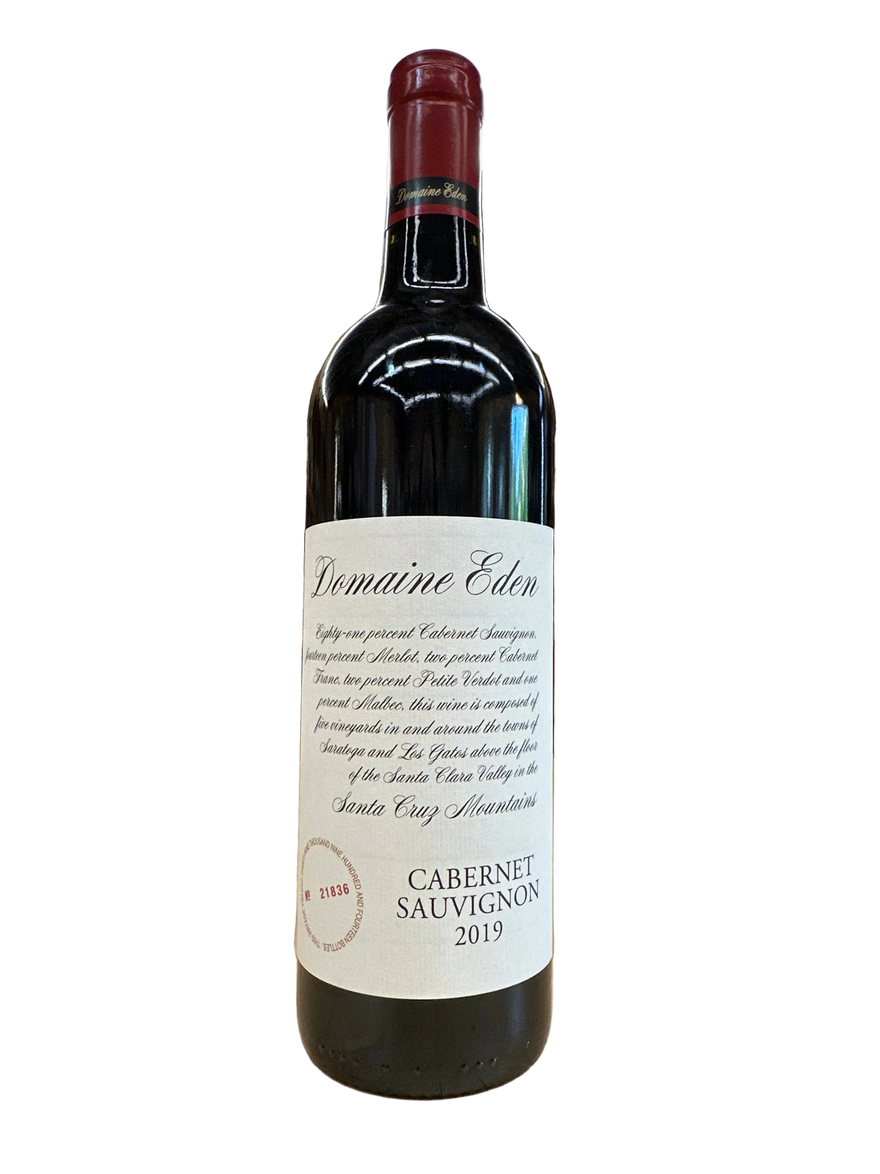 Domaine Eden Cabernet Sauvignon, Santa Cruz Mountains 2019