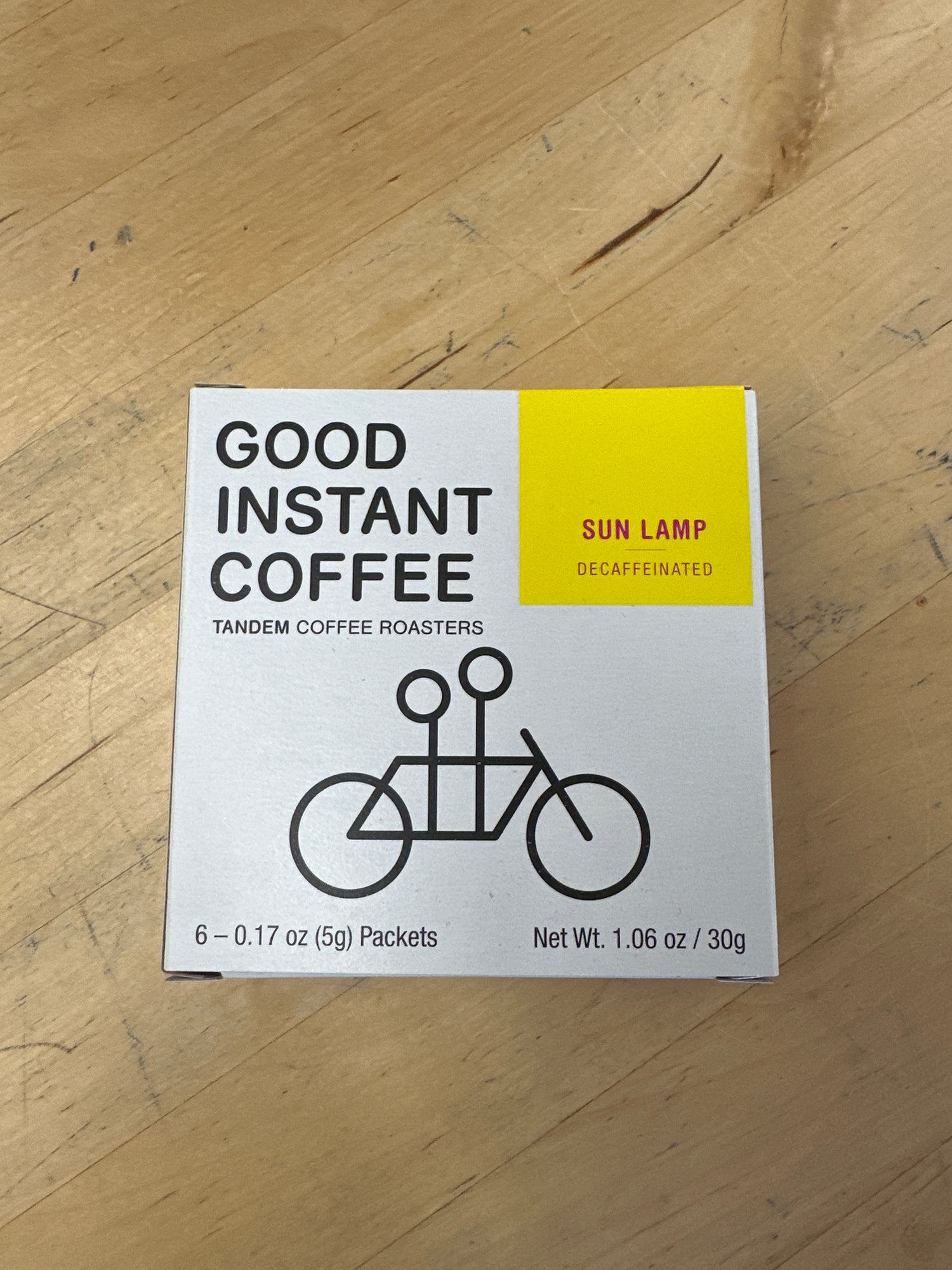 Tandem, Good Instant Coffee, Decaf, Sun Lamp