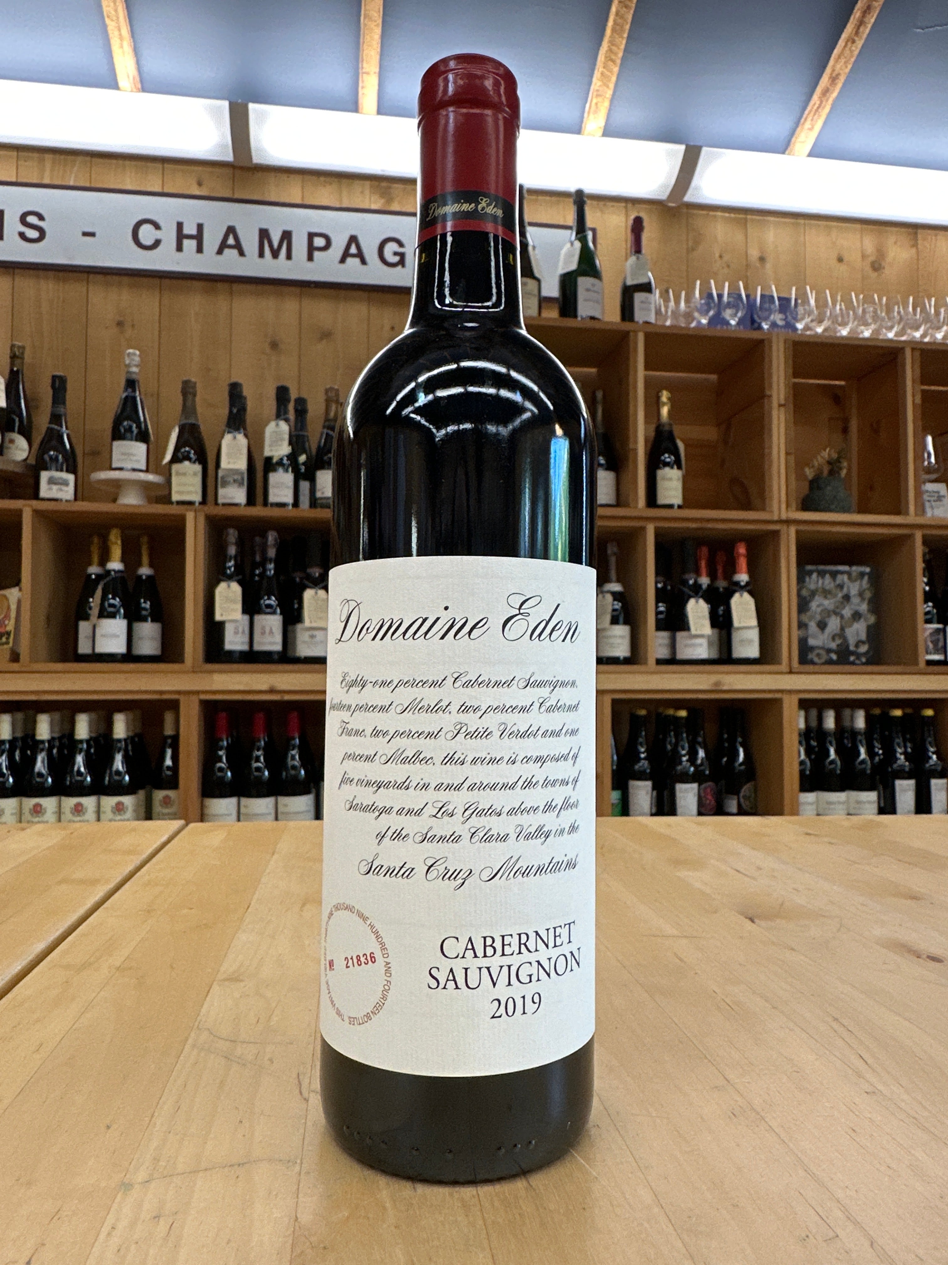 Domaine Eden Cabernet Sauvignon, Santa Cru Mountains 2019