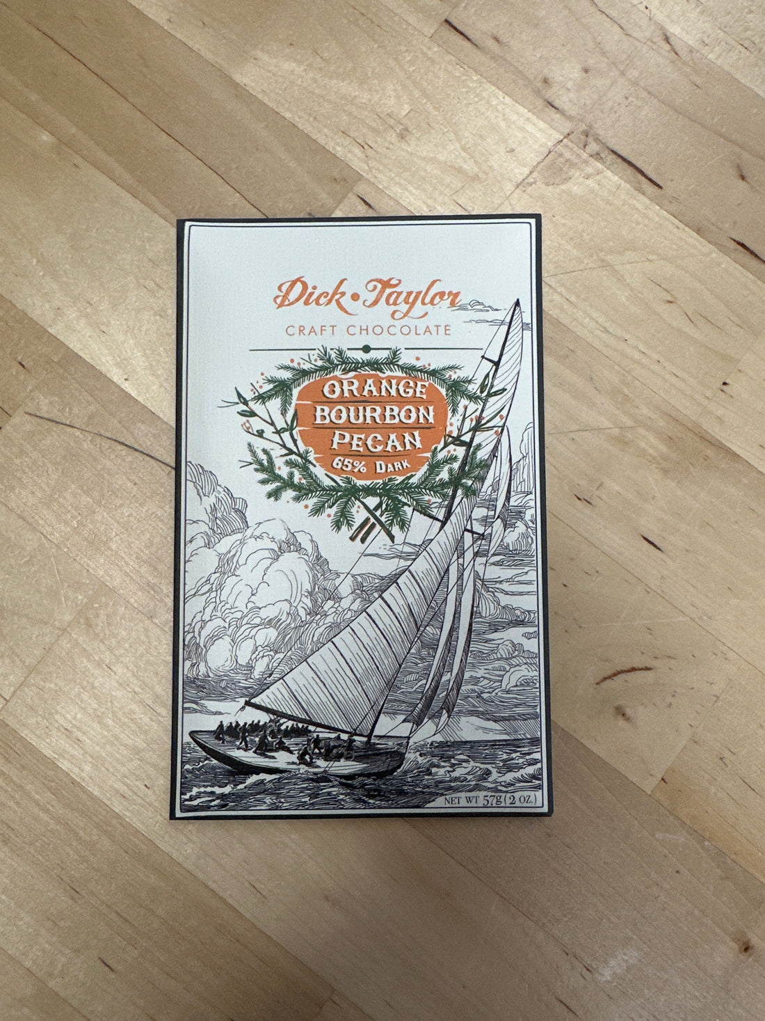 Dick Taylor, Orange Bourbon Pecan Dark Chocolate