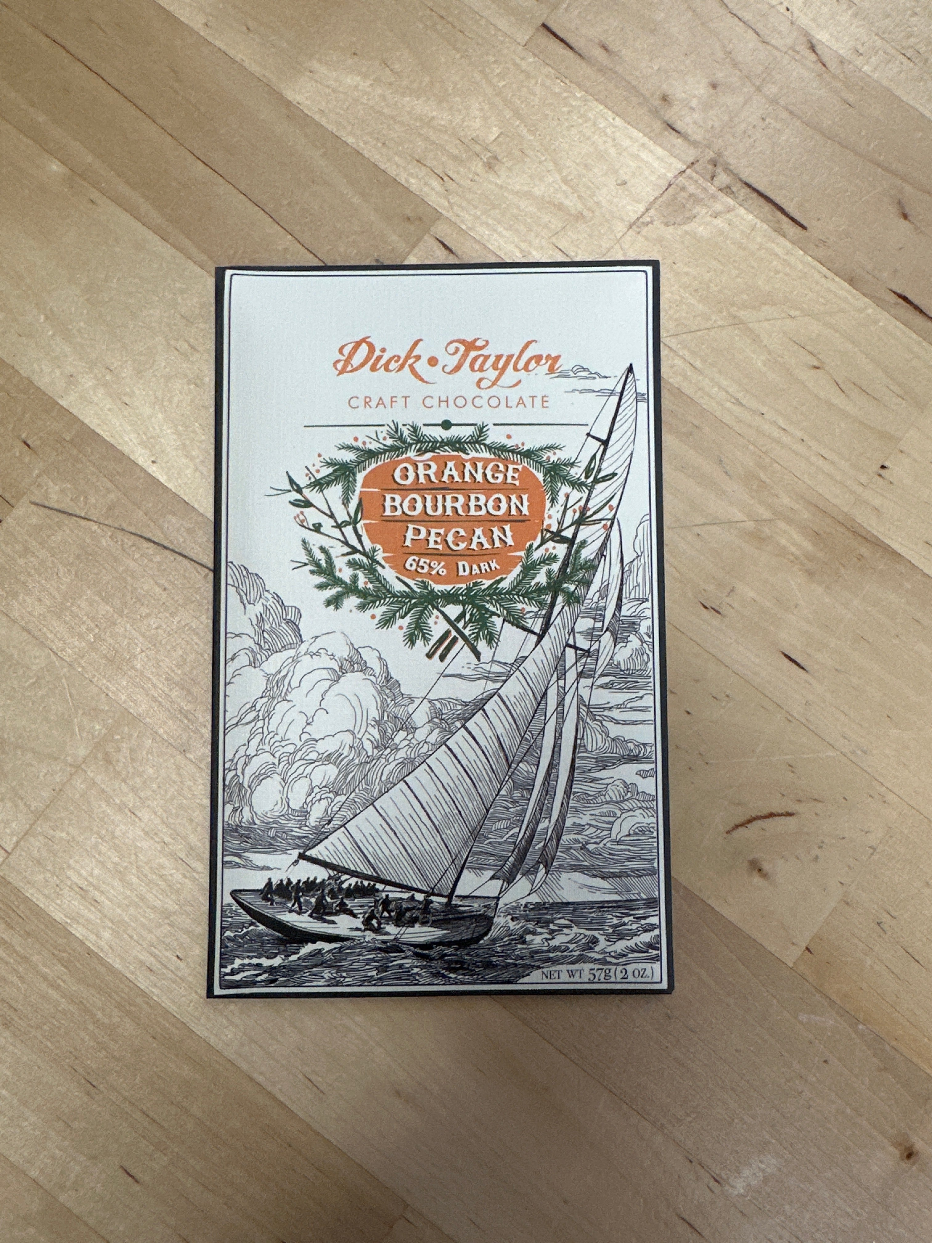 Dick Taylor, Orange Bourbon Pecan Dark Chocolate