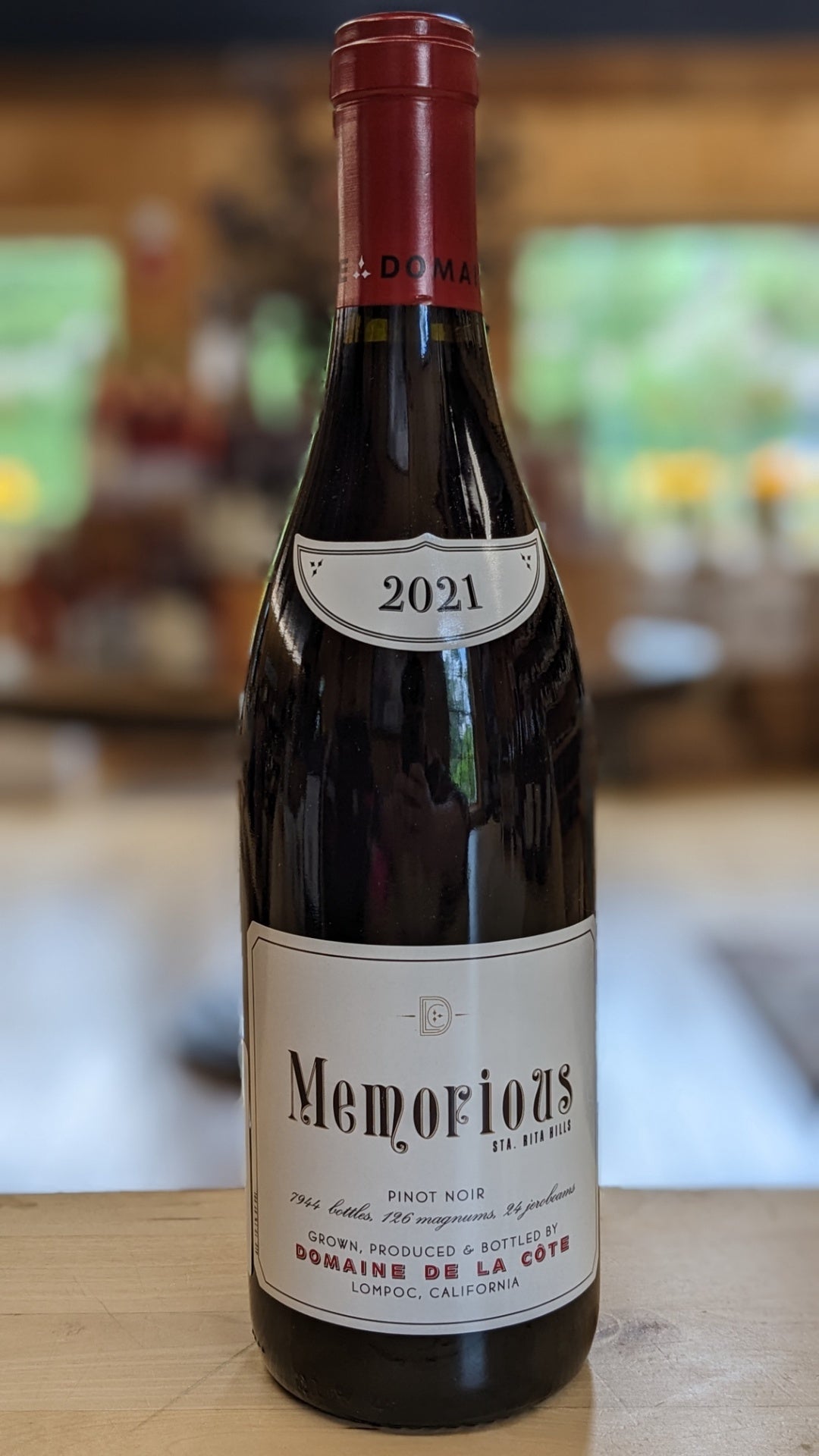 Domaine De la Cote, Pinot Noir, Memorius, Sta. Rita Hills 2022