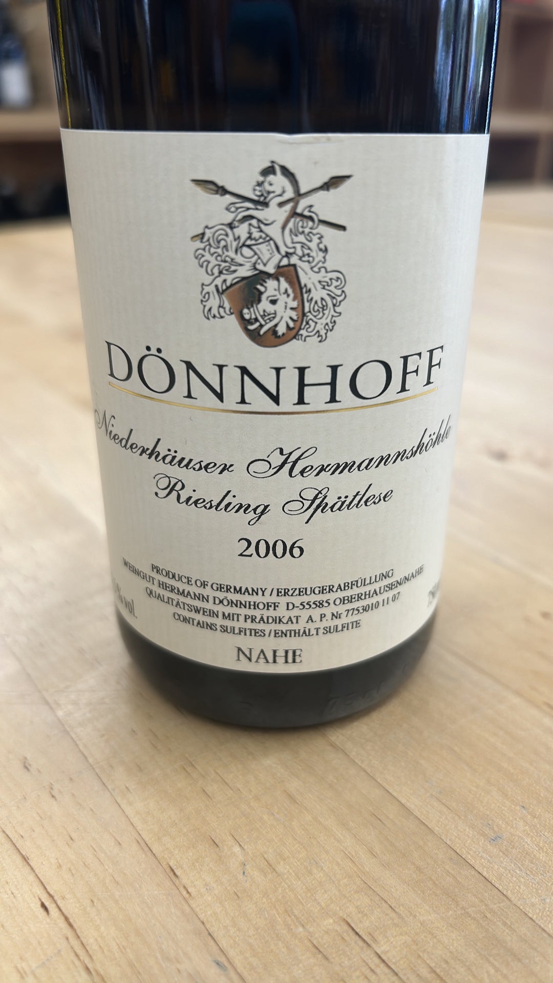 2006 Weingut Donnhoff Niederhauser Hermannshohle Riesling Spatlese