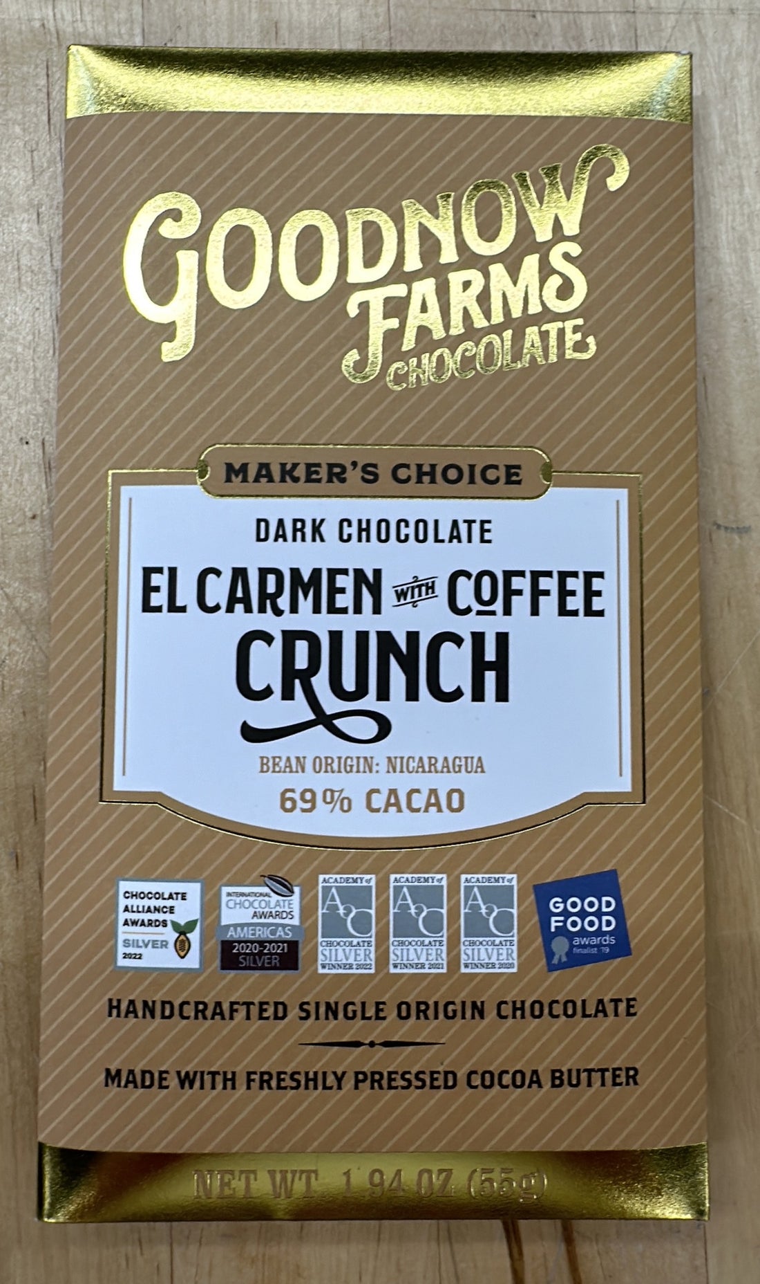 Goodnow Farms, chocolate, el carmen with coffee crunch