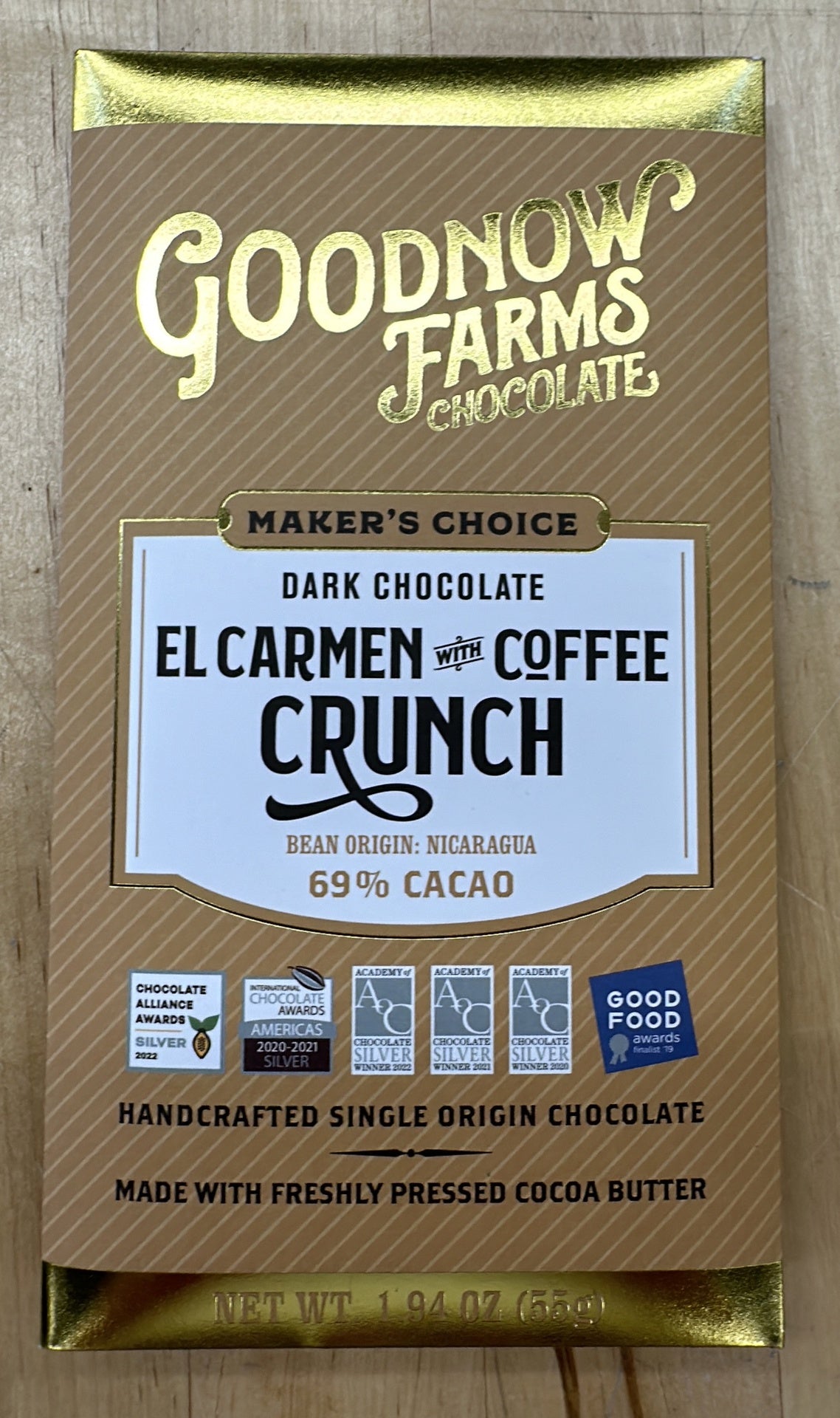 Goodnow Farms, chocolate, el carmen with coffee crunch